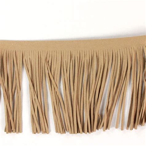 faux leather fringe trim